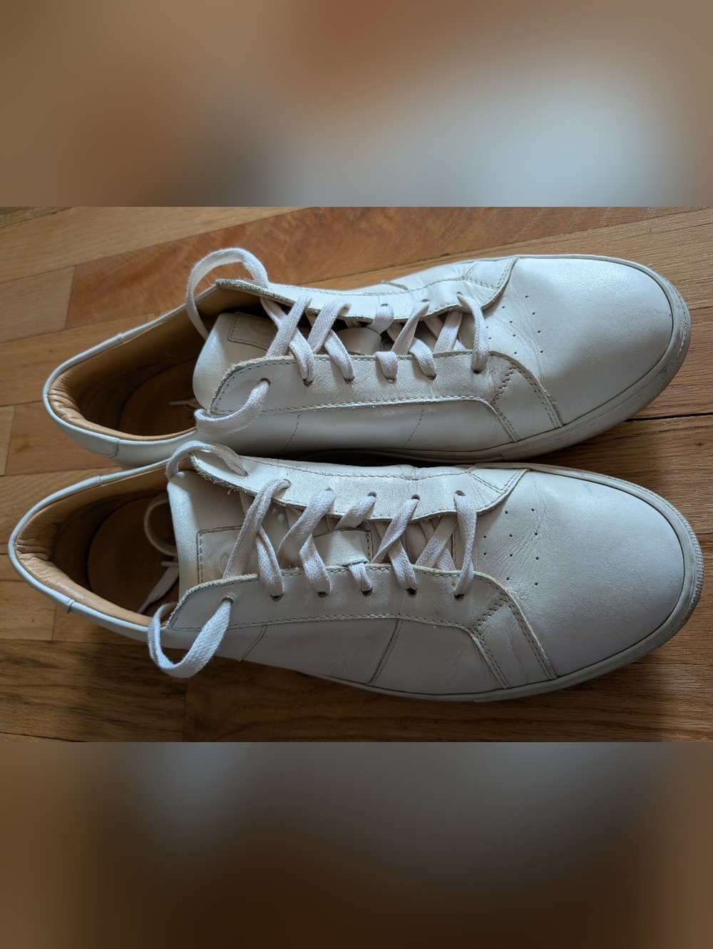 Greats Men's White Leather Low-Top Brooklyn Sneakers